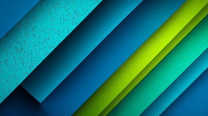 Abstract geometric pattern with diagonal teal and green gradient shapes