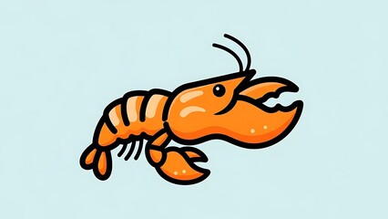 Cartoon Lobster Character Illustration Design.