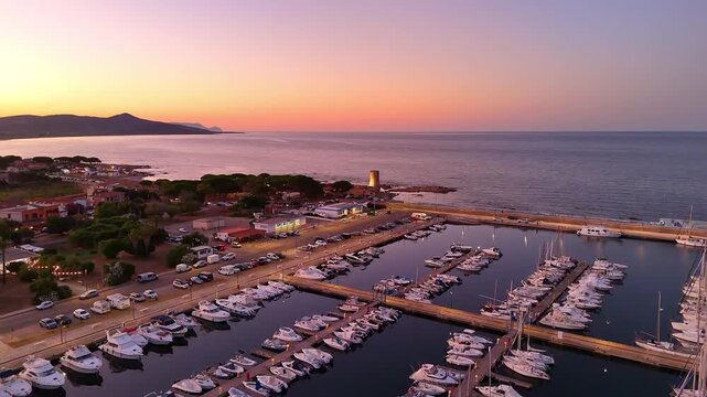 Sunset to La Caletta, Siniscola, Nuoro, Sardinia, Italy