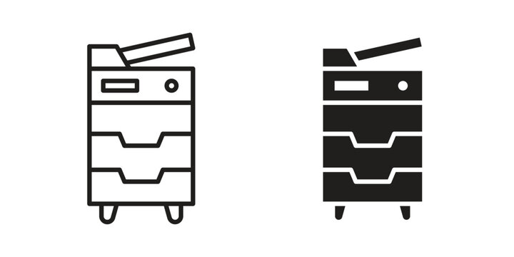 Copy Machine icons suitable for infographics, websites and print media and interfaces. Line vector icon.
