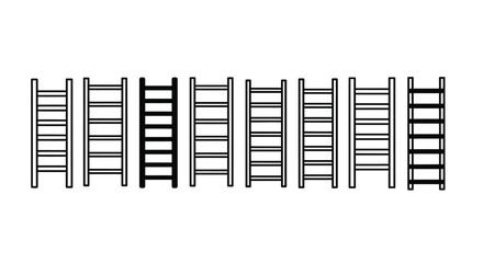 Multiple ladders in a row Vector © mahafuza