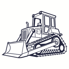 Construction bulldozer illustration © Sa
