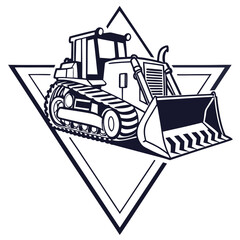 Construction bulldozer illustration © Sa