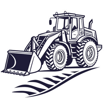 Construction vehicle illustration