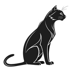 Black cat silhouette © Sa