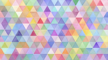 Beautiful geometric pattern with pastel colors and triangular shapes creating visual harmony
