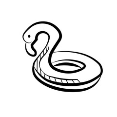 Summer Hand Drawing on element with white background