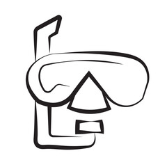 Summer Hand Drawing on element with white background