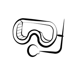 Summer Hand Drawing on element with white background