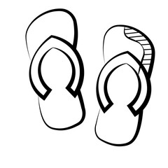 Summer Hand Drawing on element with white background