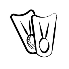 Summer Hand Drawing on element with white background