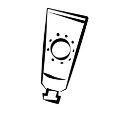 Summer Hand Drawing on element with white background