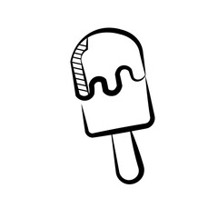 Summer Hand Drawing on element with white background