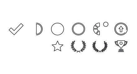 Collection of symbols representing achievement and success Vector