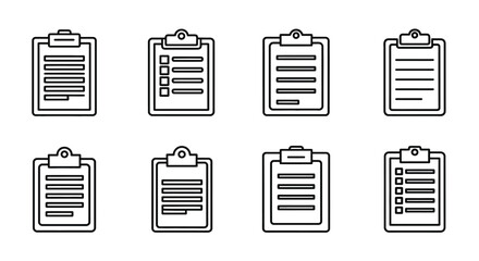 Organized clipboard documents Vector