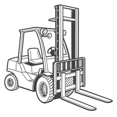 Industrial forklift illustration © Mithu