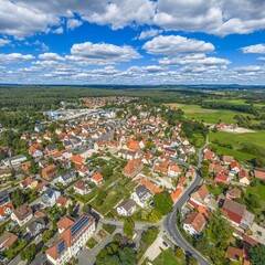 Ausblick auf die Ortschaft Behringersdorf im &ouml;stlichen Mittelfranken