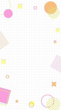 Cute and pop frame background with gradient geometric pattern