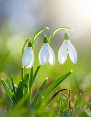 Schneegl&ouml;ckchen im Fr&uuml;hlingsgras