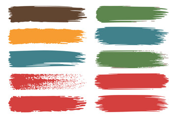 Obraz premium Colorful Brush Stroke Swatches