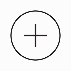 Obraz premium Simple Plus Sign in Circle