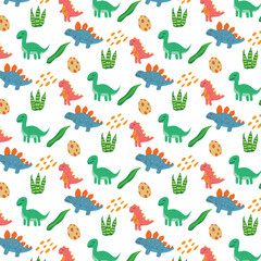 cute dinosaur seamless pattern for kids
