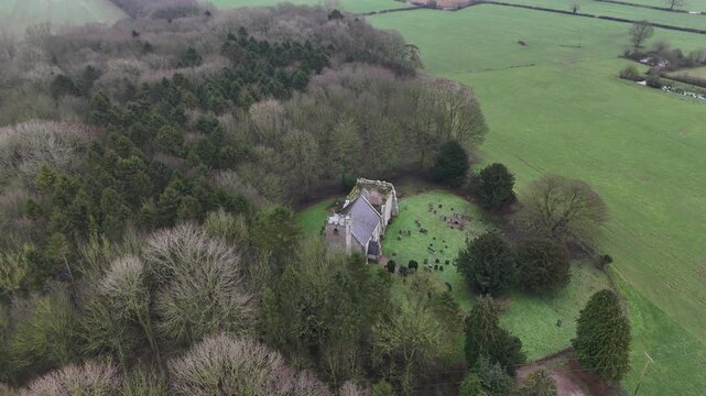 Aerial view Lowthorpe church Driffield Yorkshire 1 