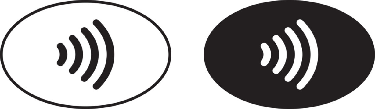 NFC communication icon Logos. Flat Vector Icon Design Template