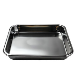 Baking Tray Metal Empty Isolated On Transparent Background