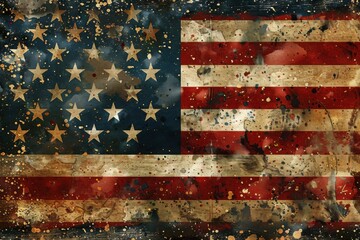 American flag background for Memorial Day or 4th of July