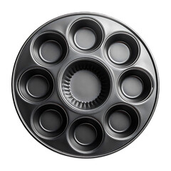 Muffin Baking Pan Empty Isolated On Transparent Background
