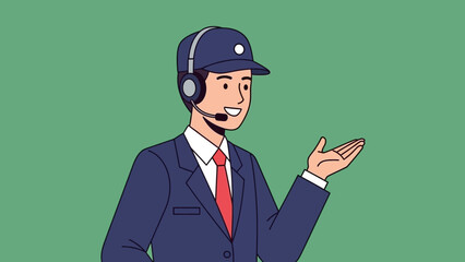 Customer Service Representative Wearing Headset.