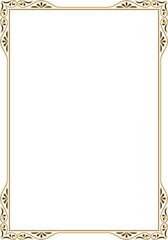 Vector gold with green square classic byzantine ornament. Rectangle, border, Ancient Greece, Eastern Roman Empire frame. Decoration of the Russian Orthodox Church