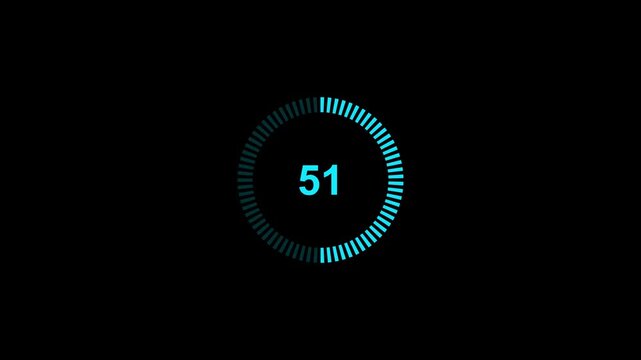 Futuristic circular loading animation. Glowing white progress bar on black background, and Motion graphics of loading concept.