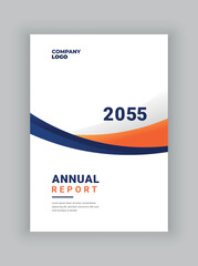 modern simple business template annual report cover design