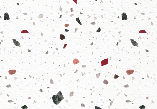 Terrazzo pattern png, aesthetic transparent background, abstract earth tone design - Powered by Adobe