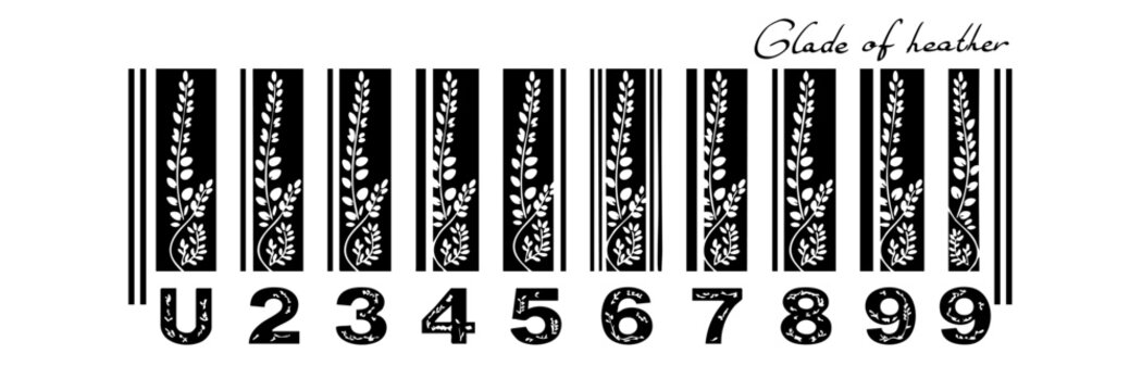 Flowers snowdrops heather similar to QR code, barcode