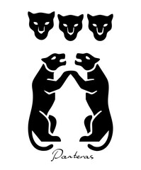 Snow leopard panther lion predator similar to QR code, barcode