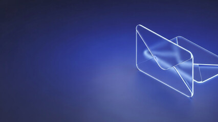 Blue Envelope Icon on Gradient Background