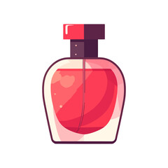 Elegant Perfume Bottle with Pink Liquid for Fragrance and Beauty