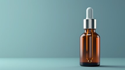 Naklejka premium Medical Dropper Bottle With Chrome Cap On Sterile Gradient