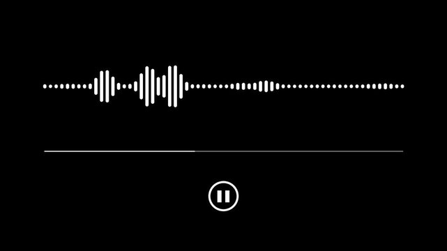 Audio Spectrum Animation Music Visualizer with Dynamic Sound Wave Equalizer