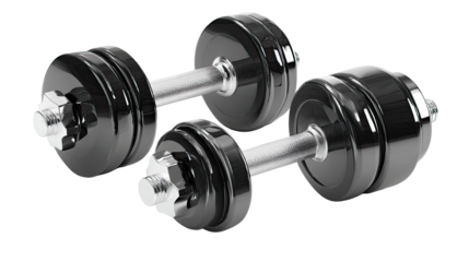 Fitness Dumbbell Isolated on White Background for Exercise, Gym, and Strength Training Concept