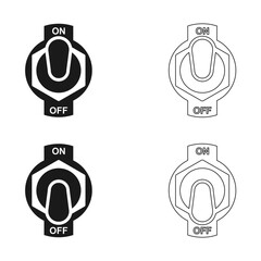 toggle switch icon vector illustration isolated on white background.