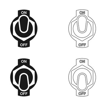 toggle switch icon vector illustration isolated on white background.