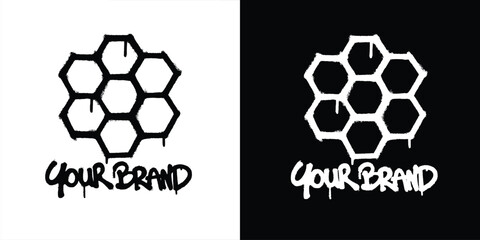 Graffiti Honey logo vector design