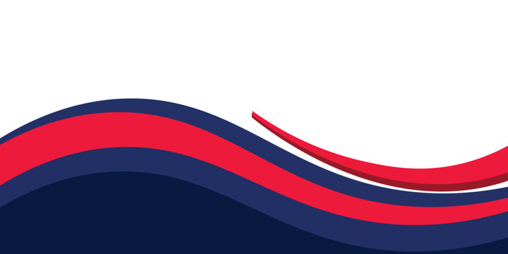 Abstract wavy red and blue lines modern background
