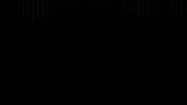 Matrix Code Rain Digital Audio Data Stream 4K Loop