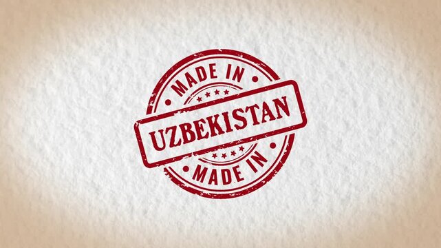 Made in Uzbekistan stamp style word