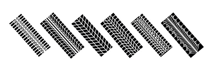 Tire Marks Skid Track Vector Design